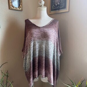 Knox Rose Pink and Gray Knit Top